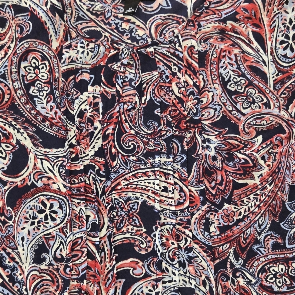 NWOT Roz & Ali Paisley Top - Picture 3 of 9